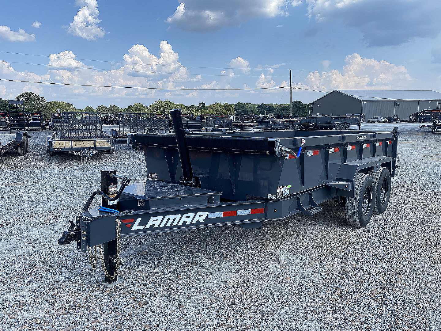 New 2026 Lamar 83" x 14' 14k Telescopic Dump Trailer