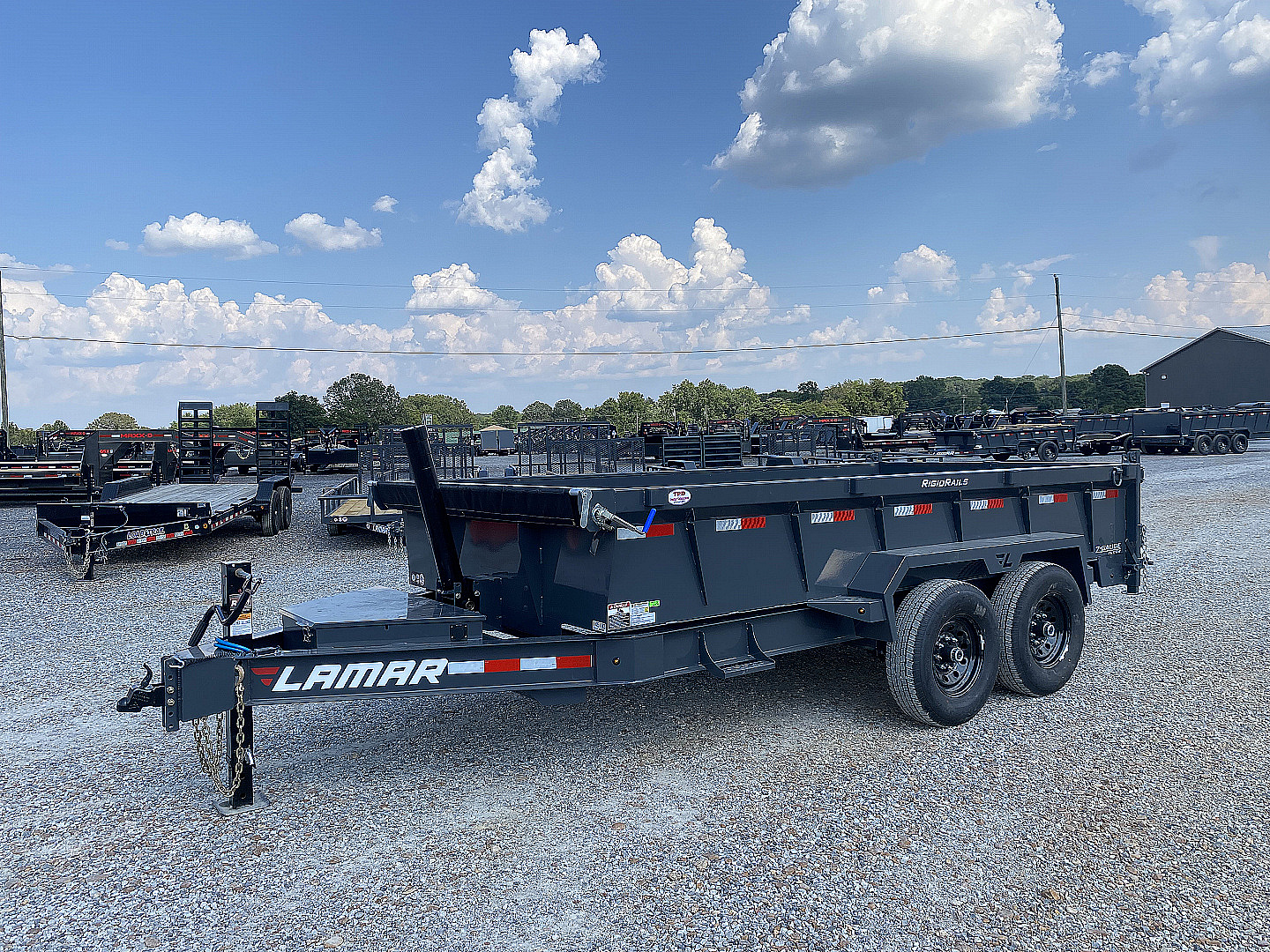 New 2026 Lamar 83" x 14' 14k Telescopic Dump Trailer
