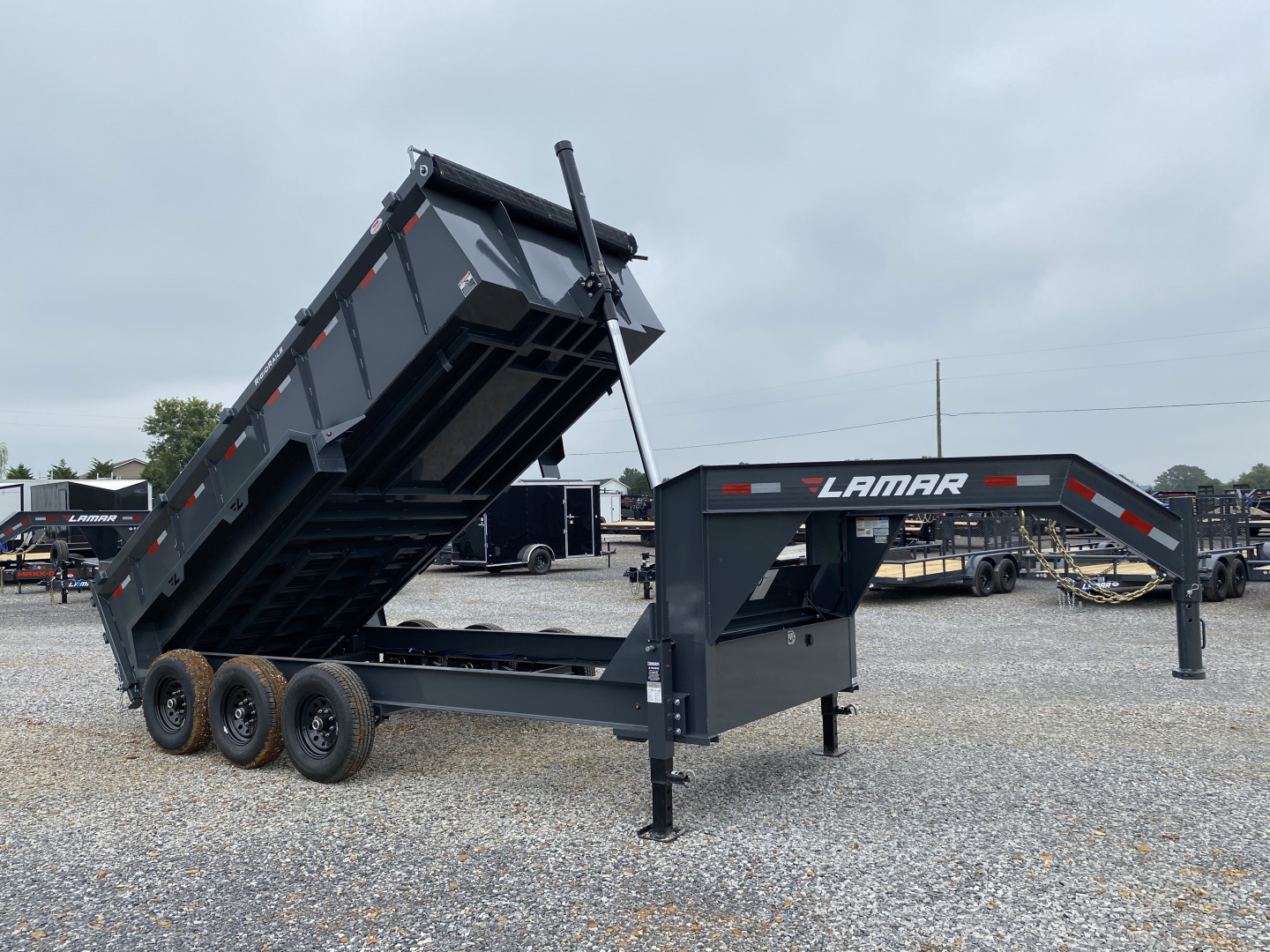 New 2026 Lamar 83" x 16' 21K Telescopic Dump Trailer