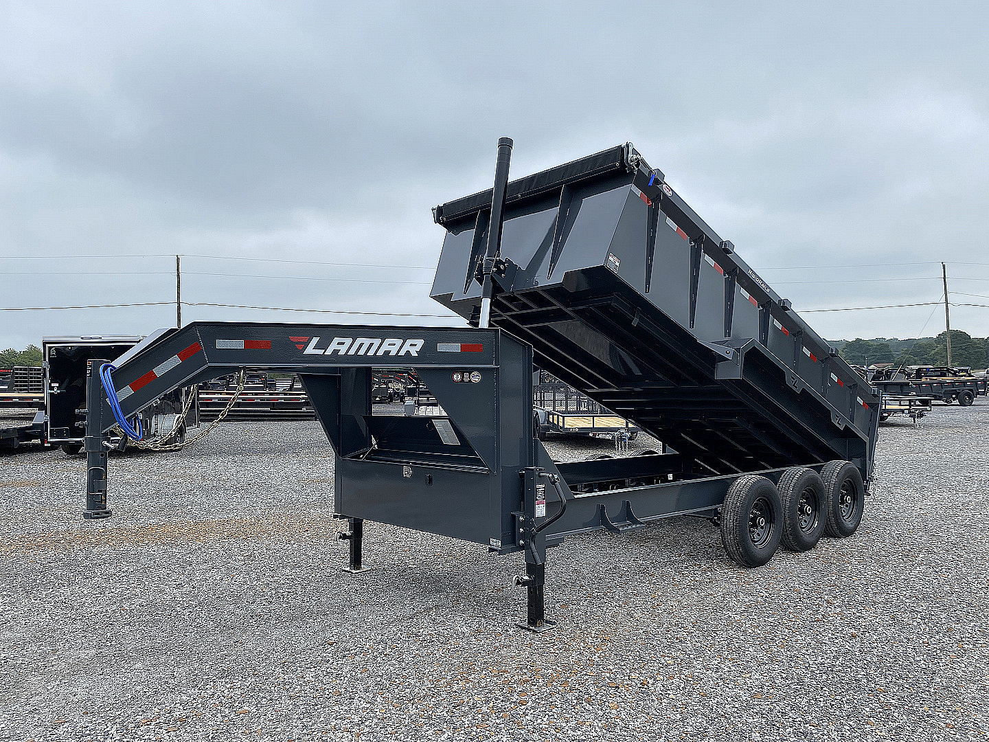 New 2026 Lamar 83" x 16' 21K Telescopic Dump Trailer