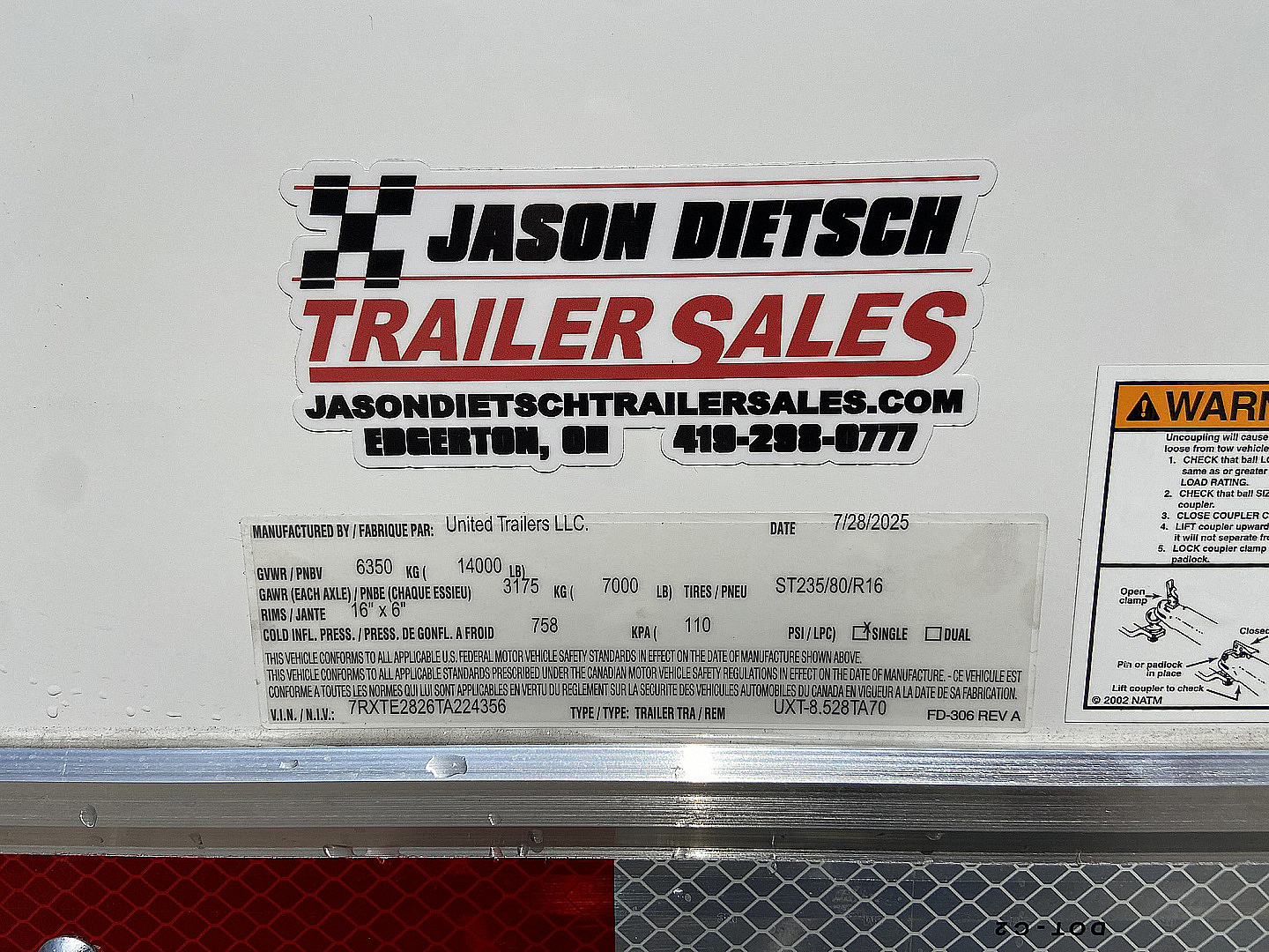 New United 28' UXT Enclosed Race Trailer