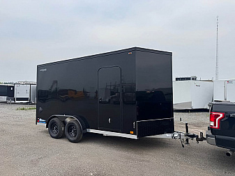 New NEW 2026 7.5X14 + V-NOSE ENCLOSED LEGEND TRAILER, 7' INTERIOR HEIGHT