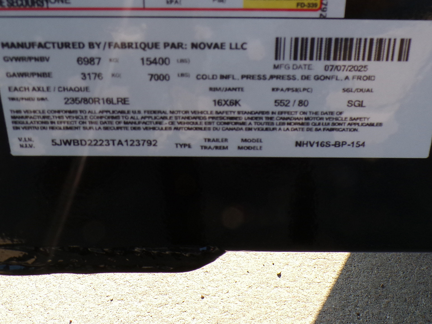 New 2026 Midsota NHV16S-BP-15.4K Dump Trailer - 792