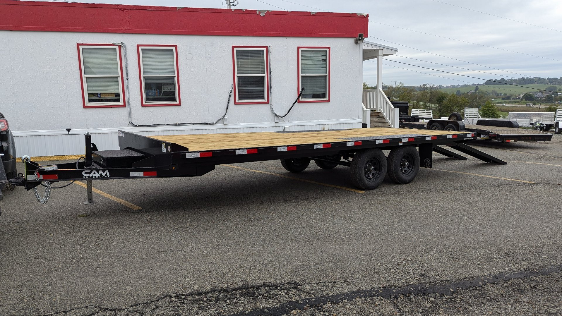 New 2026 CAM Superline 20' General Duty Flat Deck Deckover w/ 8' Underbody Ramps