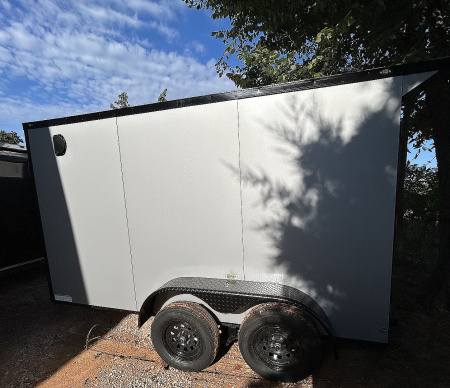New 2025 Family Trailer 6x12 Tandem Axles Cargo / Enclosed Trailer-Screwless Exterior-Blackout Pkg.-RearSpoiler