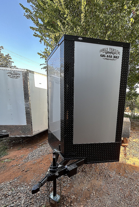New 2025 Family Trailer 6x12 Tandem Axles Cargo / Enclosed Trailer-Screwless Exterior-Blackout Pkg.-RearSpoiler