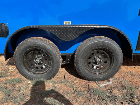 New 2025 Family Trailer 6x12 Tandem Axles Cargo / Enclosed Trailer-Screwless Exterior-Rear Spoiler-Balckout pkg.