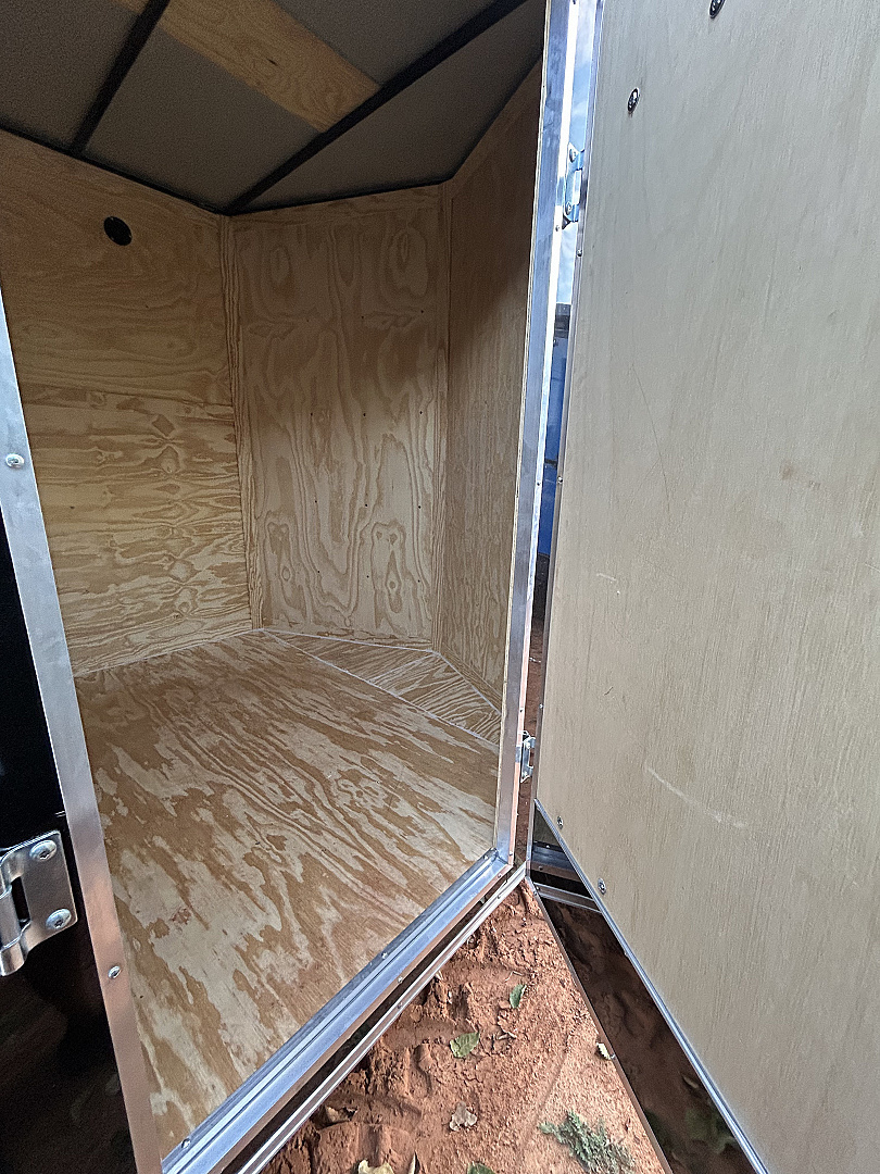 New 2025 Family Trailer 7x14 Tandem Axles Cargo / Enclosed Trailer-ScrewlessExterior-RearSpoiler