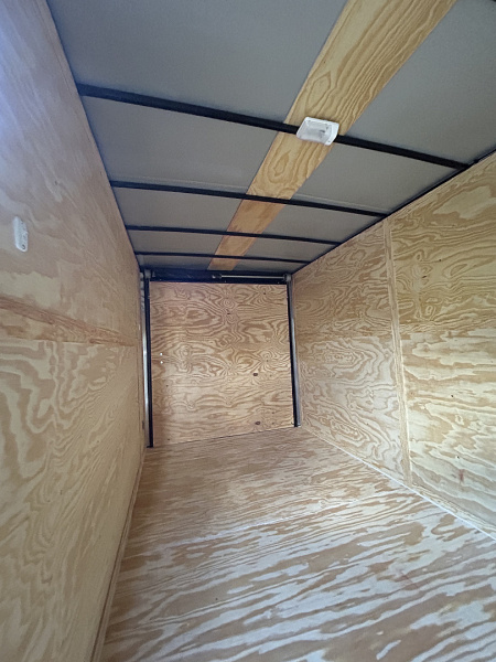 New 2025 Family Trailer 7x14 Tandem Axles Cargo / Enclosed Trailer-ScrewlessExterior-RearSpoiler