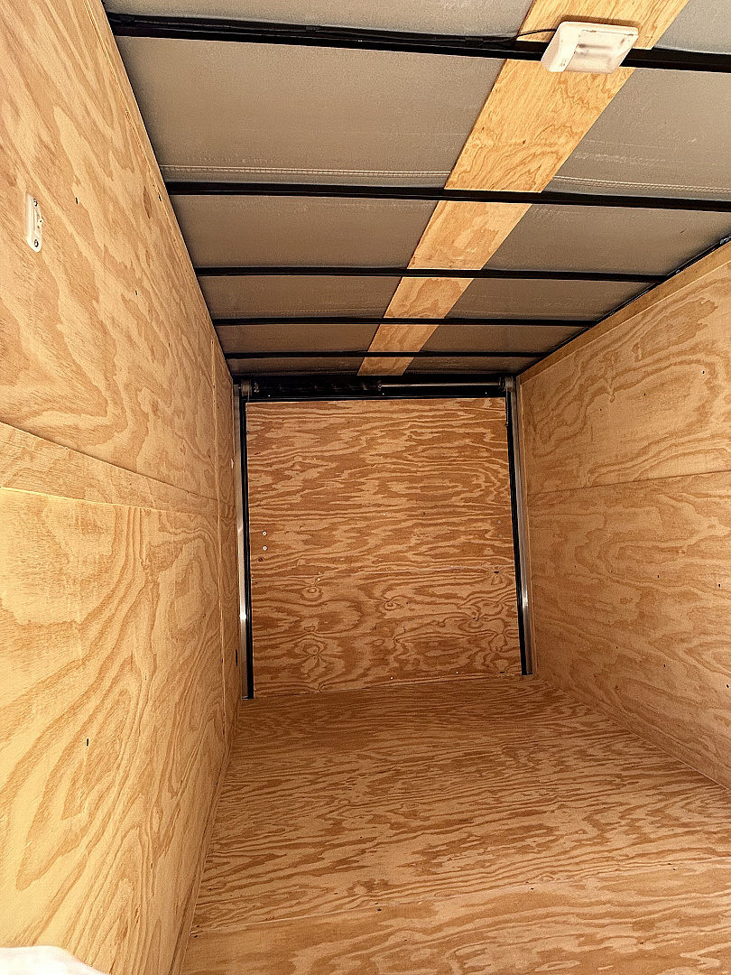 New 2025 Family Trailer 7x16 Tandem Axles Cargo / Enclosed Trailer-ScrewlessExterior-RearSpoiler