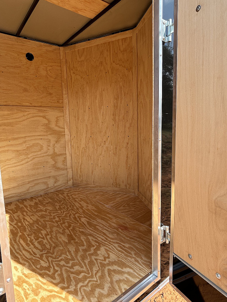 New 2025 Family Trailer 7x16 Tandem Axles Cargo / Enclosed Trailer-ScrewlessExterior-RearSpoiler