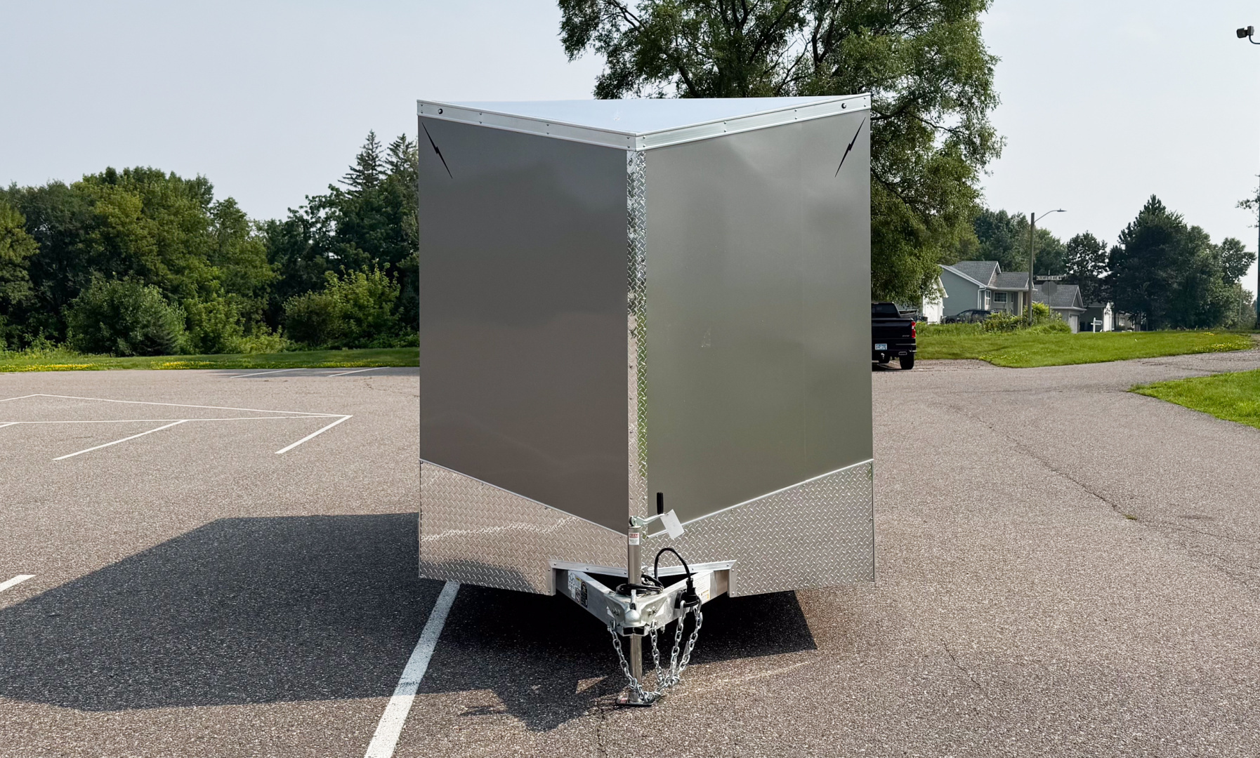 New Lightning 7.5x14 Aluminum Enclosed Trailer - Rear ramp door!