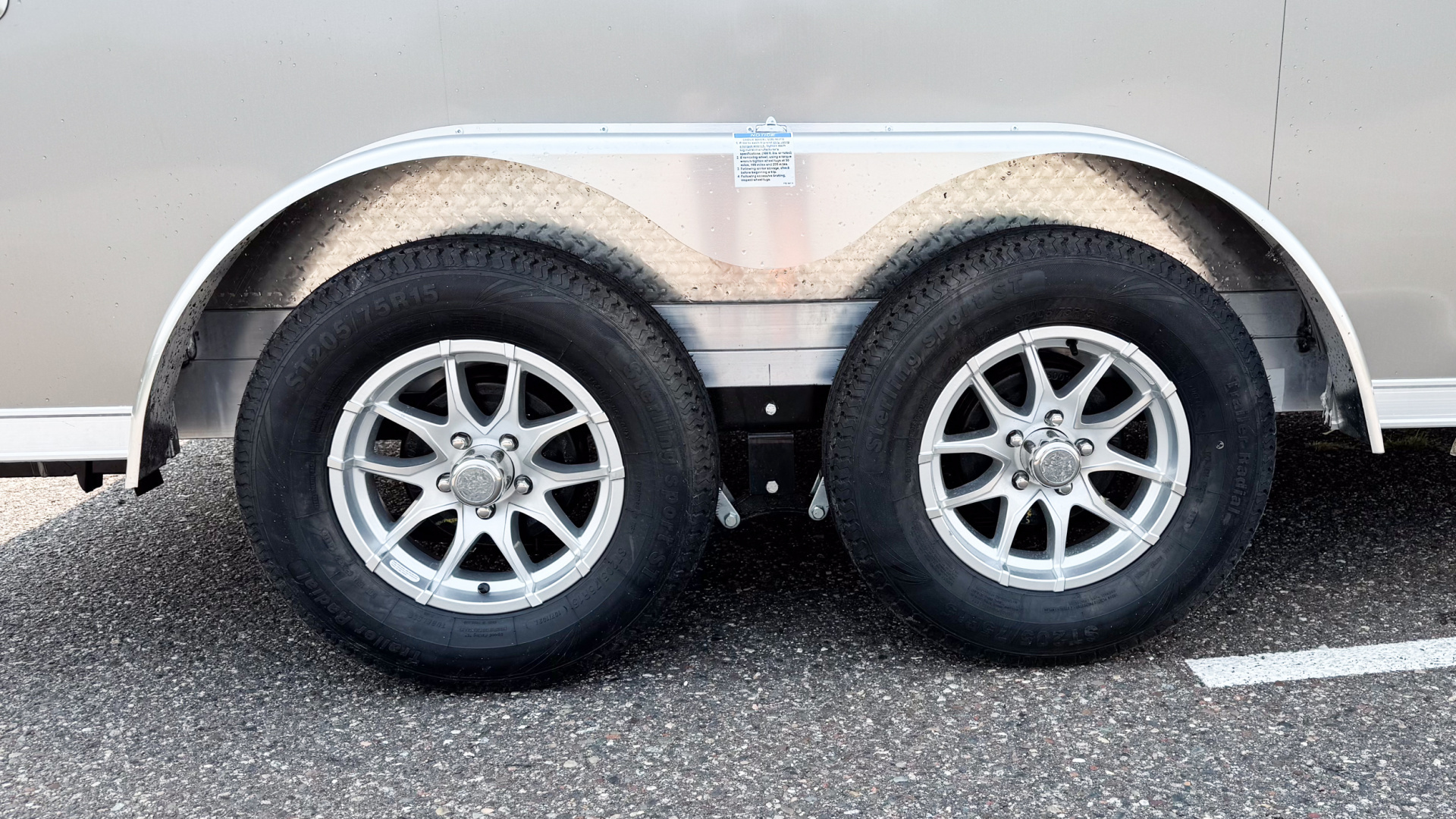 New Lightning 7.5x14 Aluminum Enclosed Trailer - Rear ramp door!