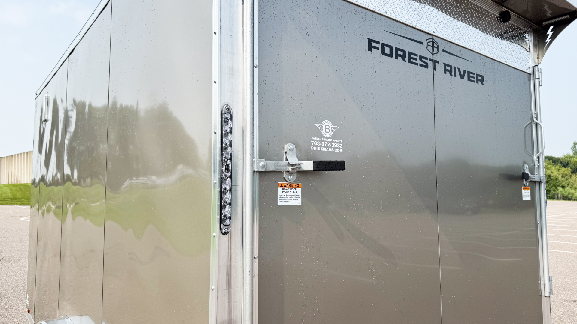 New Lightning 7.5x14 Aluminum Enclosed Trailer - Rear ramp door!