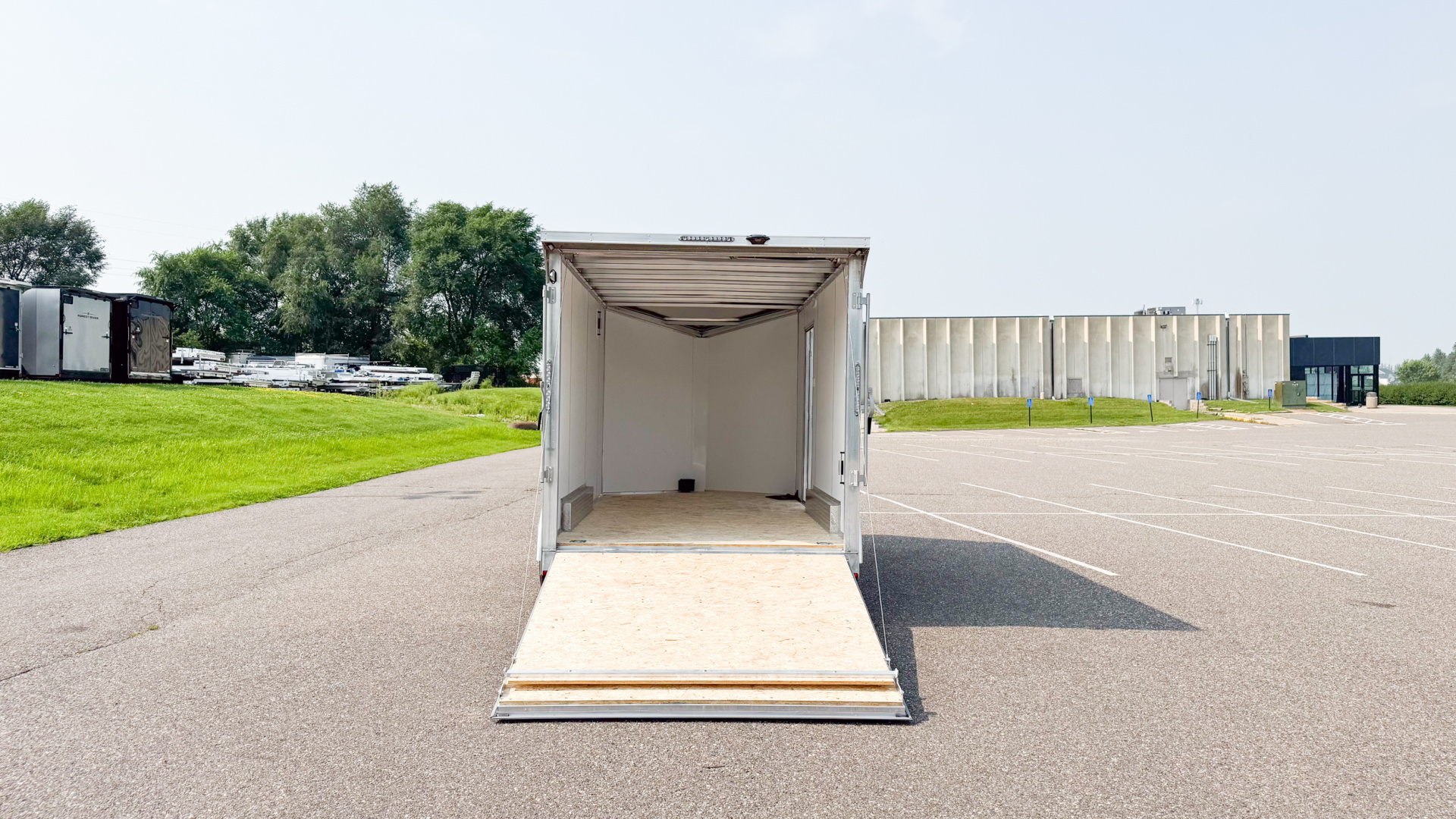New Lightning 7.5x14 Aluminum Enclosed Trailer - Rear ramp door!