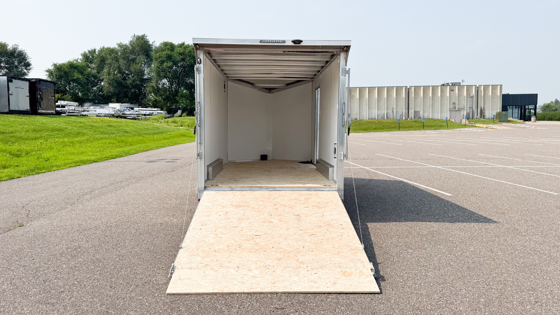 New Lightning 7.5x14 Aluminum Enclosed Trailer - Rear ramp door!
