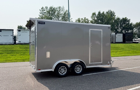 New Lightning 7.5x14 Aluminum Enclosed Trailer - Rear ramp door!