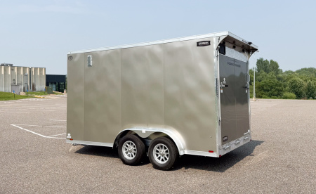 New Lightning 7.5x14 Aluminum Enclosed Trailer - Rear ramp door!