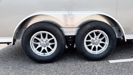 New Lightning 7.5x14 Aluminum Enclosed Trailer - Rear ramp door!