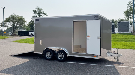New Lightning 7.5x14 Aluminum Enclosed Trailer - Rear ramp door!