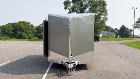 New Lightning 7.5x14 Aluminum Enclosed Trailer - Rear ramp door!