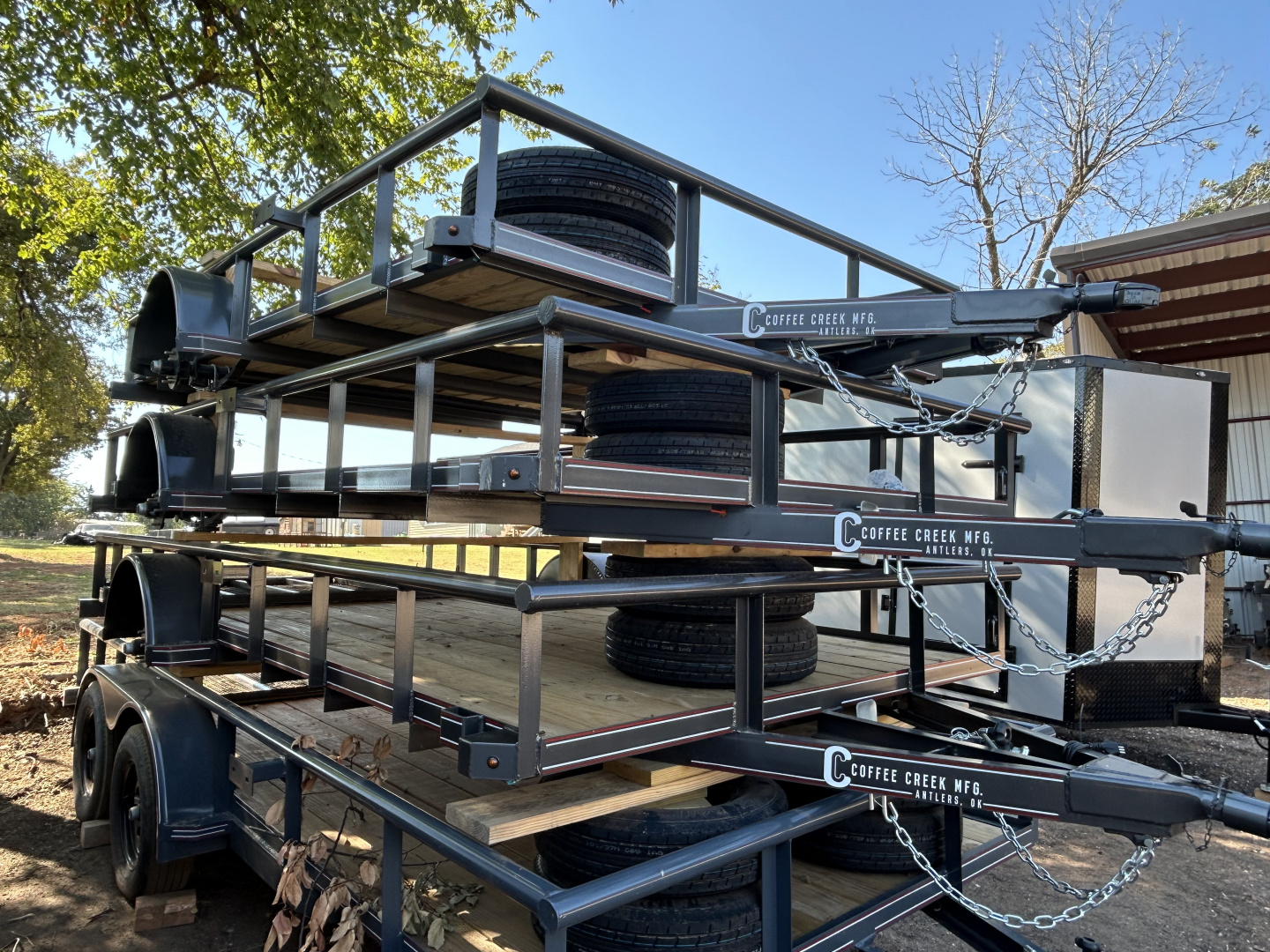 New 2025 Coffee Creek MFG 83x14SA2 Utility Trailer