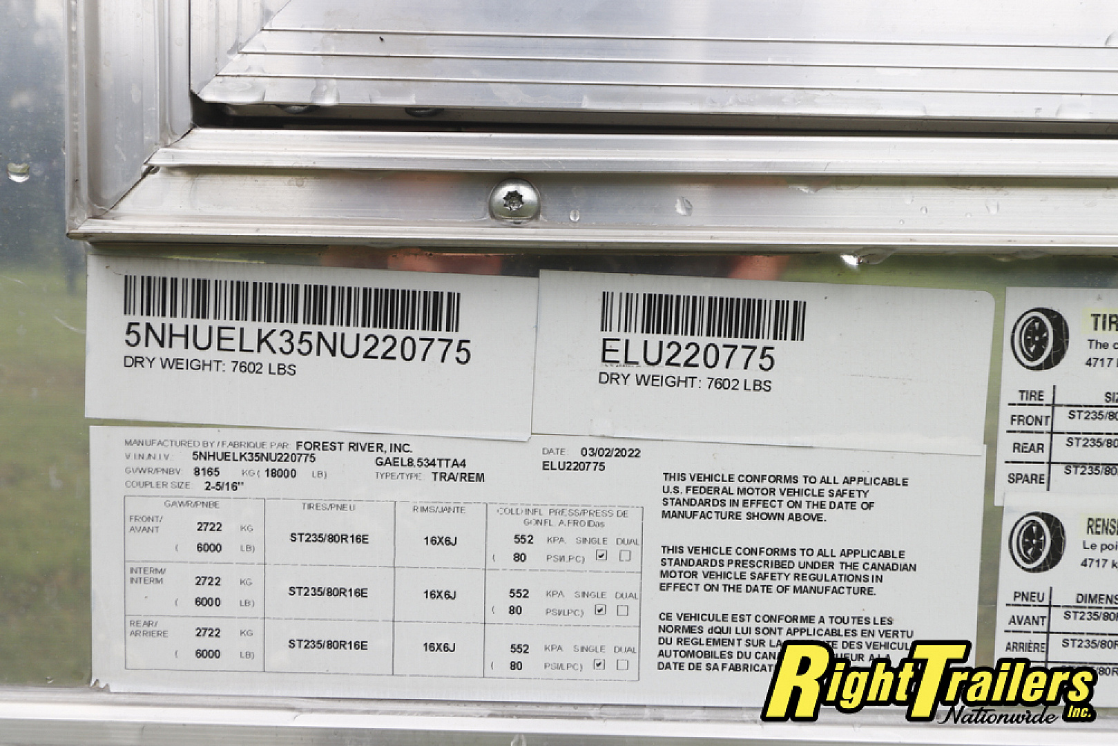 Used 2022 8.5x34 Cargo Mate Race Trailer