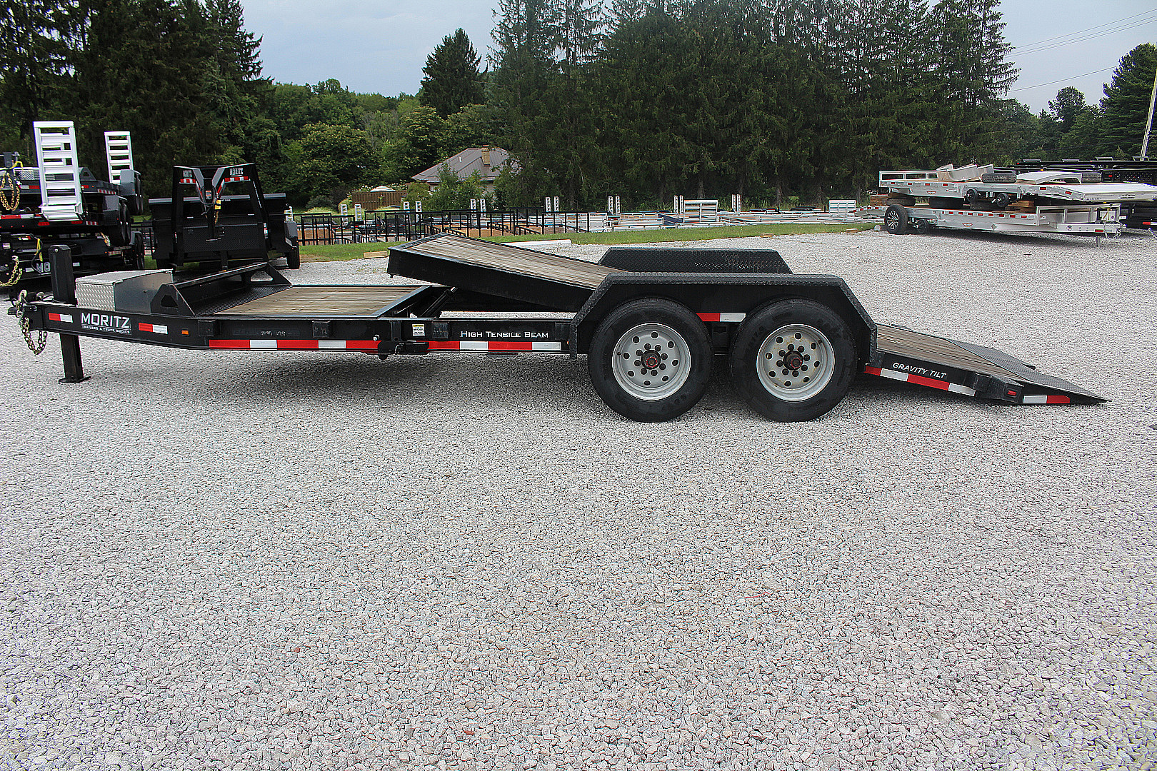 Used 2017 Moritz 7' x 16' + 4' Low Pro - Gravity Tilt - Tilt Trailer - 16000# GVW