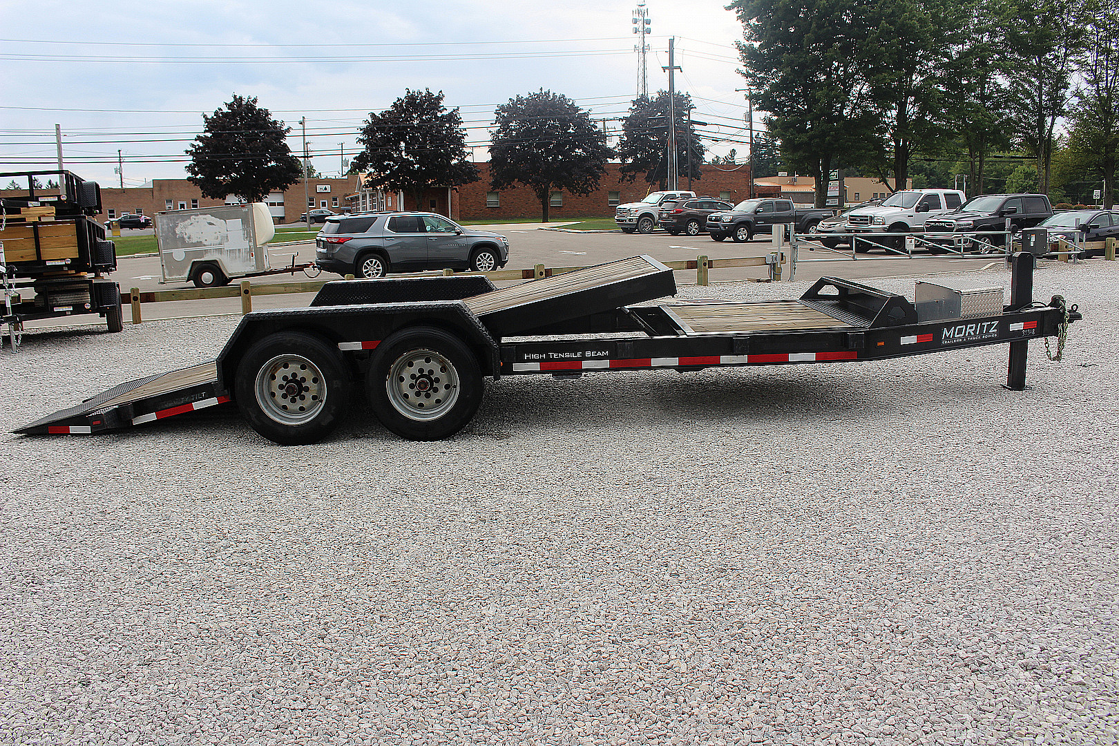 Used 2017 Moritz 7' x 16' + 4' Low Pro - Gravity Tilt - Tilt Trailer - 16000# GVW