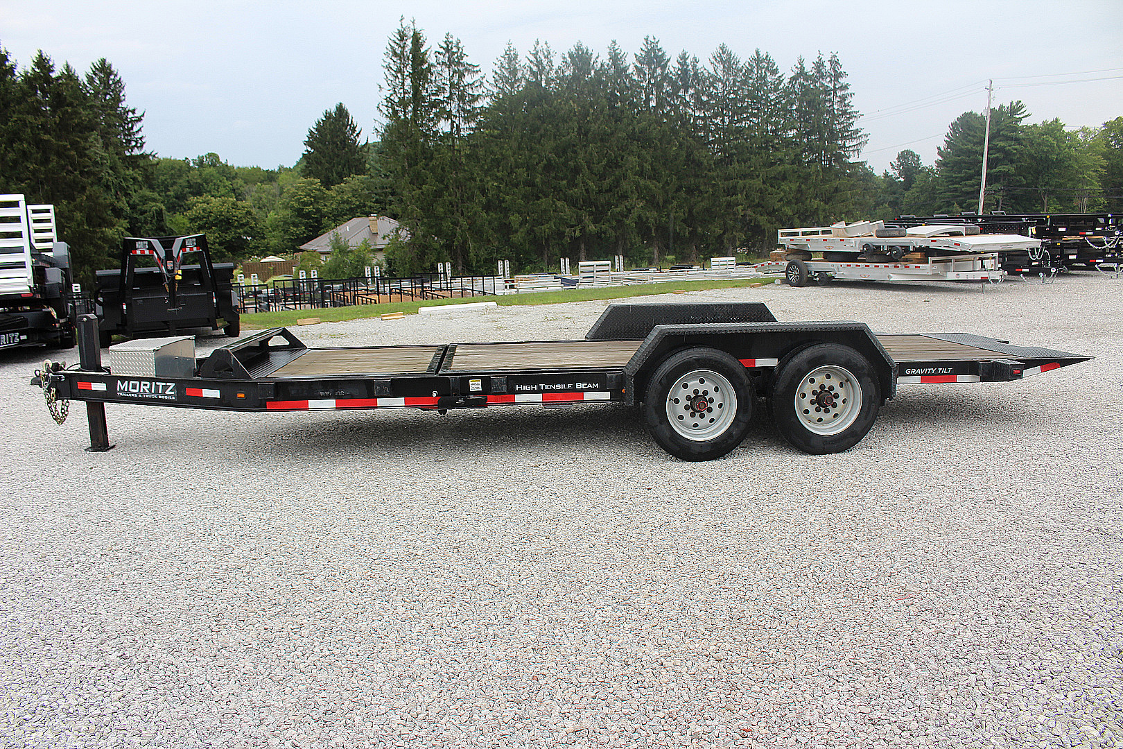 Used 2017 Moritz 7' x 16' + 4' Low Pro - Gravity Tilt - Tilt Trailer - 16000# GVW