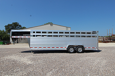 New 2026 EBY Trailers Maverick 6'11 x 24' Stock / Stock Combo Trailer