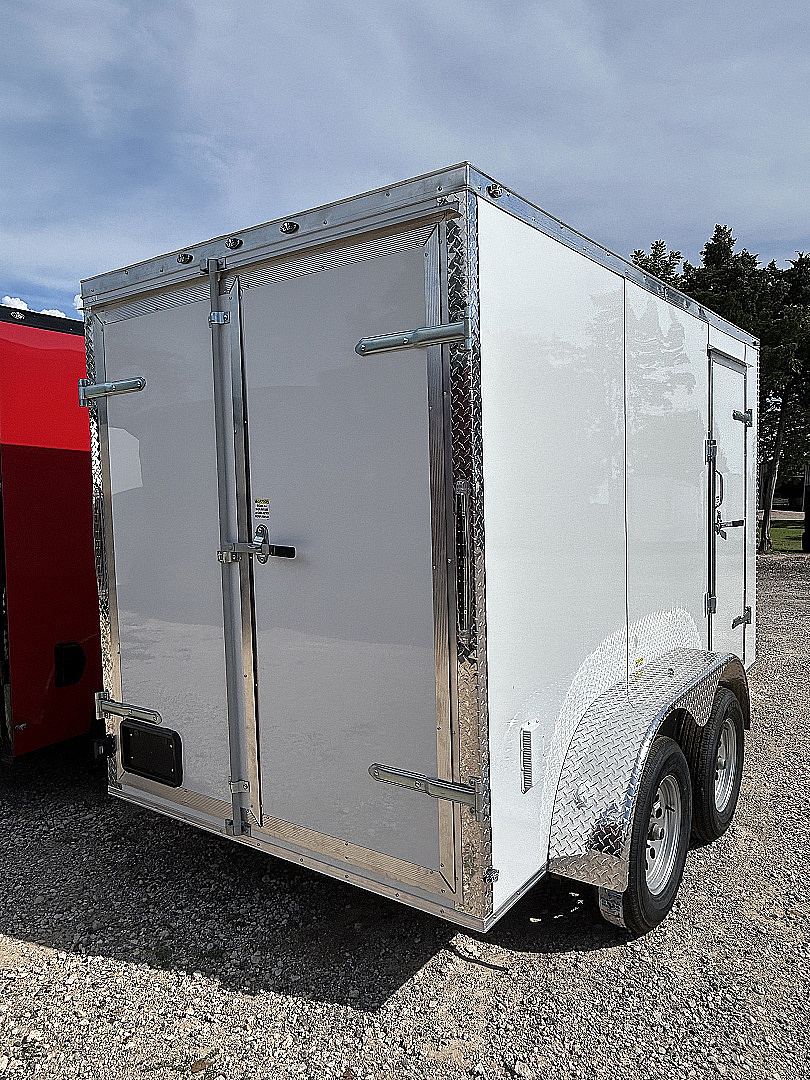 New 2025 Family Trailer 6x12 Tandem Axles Cargo / Enclosed Trailer-Screwless Exterior-REAR FOLDING DOORS