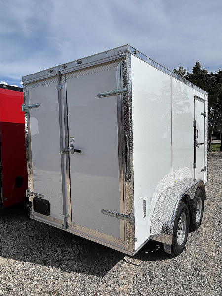 New 2025 Family Trailer 6x12 Tandem Axles Cargo / Enclosed Trailer-Screwless Exterior-REAR FOLDING DOORS