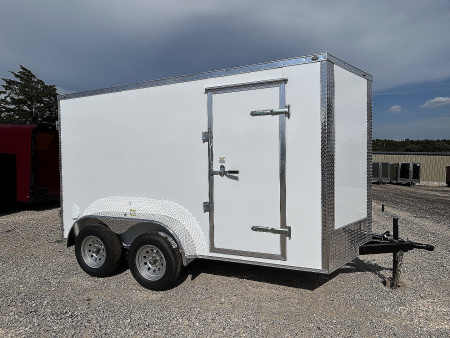 New 2025 Family Trailer 6x12 Tandem Axles Cargo / Enclosed Trailer-Screwless Exterior-REAR FOLDING DOORS