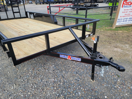 New 2025 DOUBLE A 16'x83" Tandem Axle Pipe Top w/ Tailgate Utility Trailer