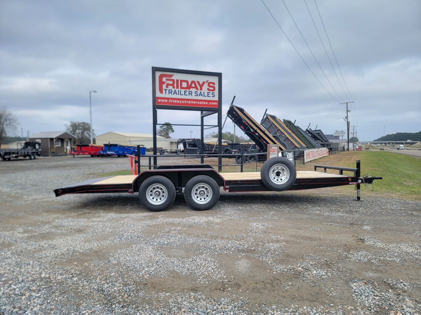 New 2025 Double A Trailers 20' x 83" Wood Floor Car Hauler