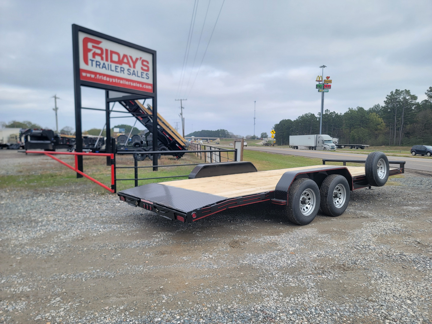 New 2025 Double A Trailers 20' x 83" Wood Floor Car Hauler