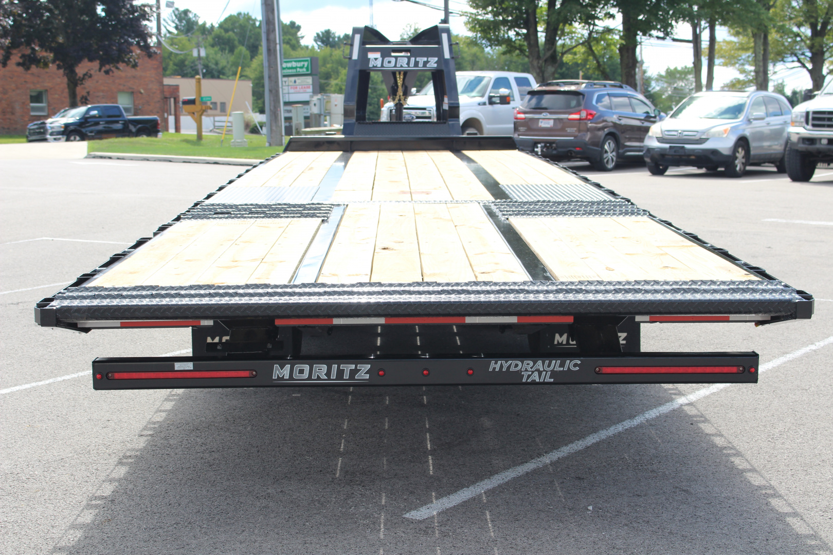 New 2025 Moritz FDGH Hydraulic Tail 34' GOOSENECK Deckover Flatbed Trailer- 25900# GVW