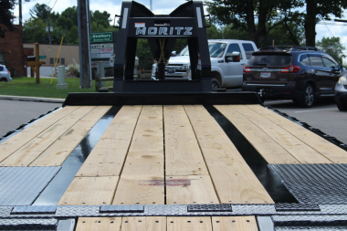 New 2025 Moritz FDGH Hydraulic Tail 34' GOOSENECK Deckover Flatbed Trailer- 25900# GVW