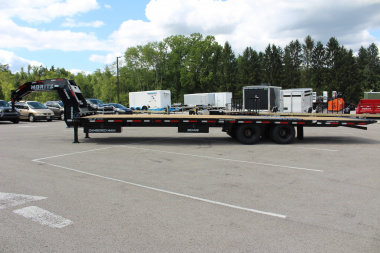 New 2025 Moritz FDGH Hydraulic Tail 34' GOOSENECK Deckover Flatbed Trailer- 25900# GVW