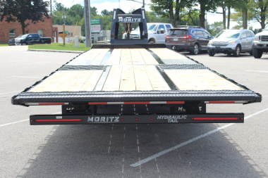 New 2025 Moritz FDGH Hydraulic Tail 34' GOOSENECK Deckover Flatbed Trailer- 25900# GVW