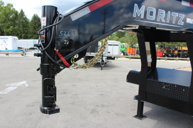 New 2025 Moritz FDGH Hydraulic Tail 34' GOOSENECK Deckover Flatbed Trailer- 25900# GVW