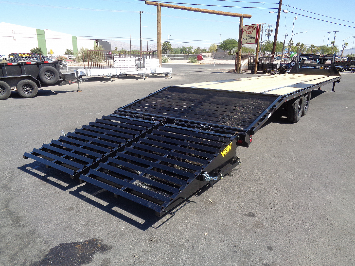 New 2026 Big Tex Trailer * 14GN-40D5A * 40ft Single Wheel Tandem Axle Gooseneck Trailer W/ Mega Ramps
