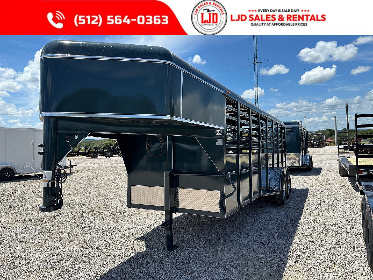 Used 2025 Calico - 20' X 6' X 6'6 - Ranch King Stock Trailer