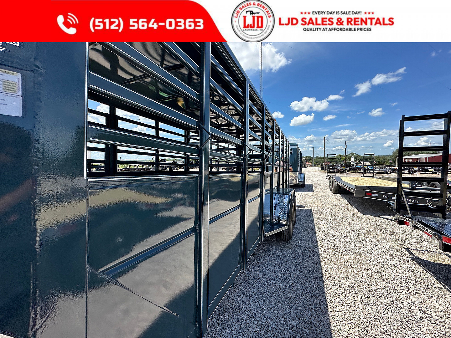 Used 2025 Calico - 20' X 6' X 6'6 - Ranch King Stock Trailer
