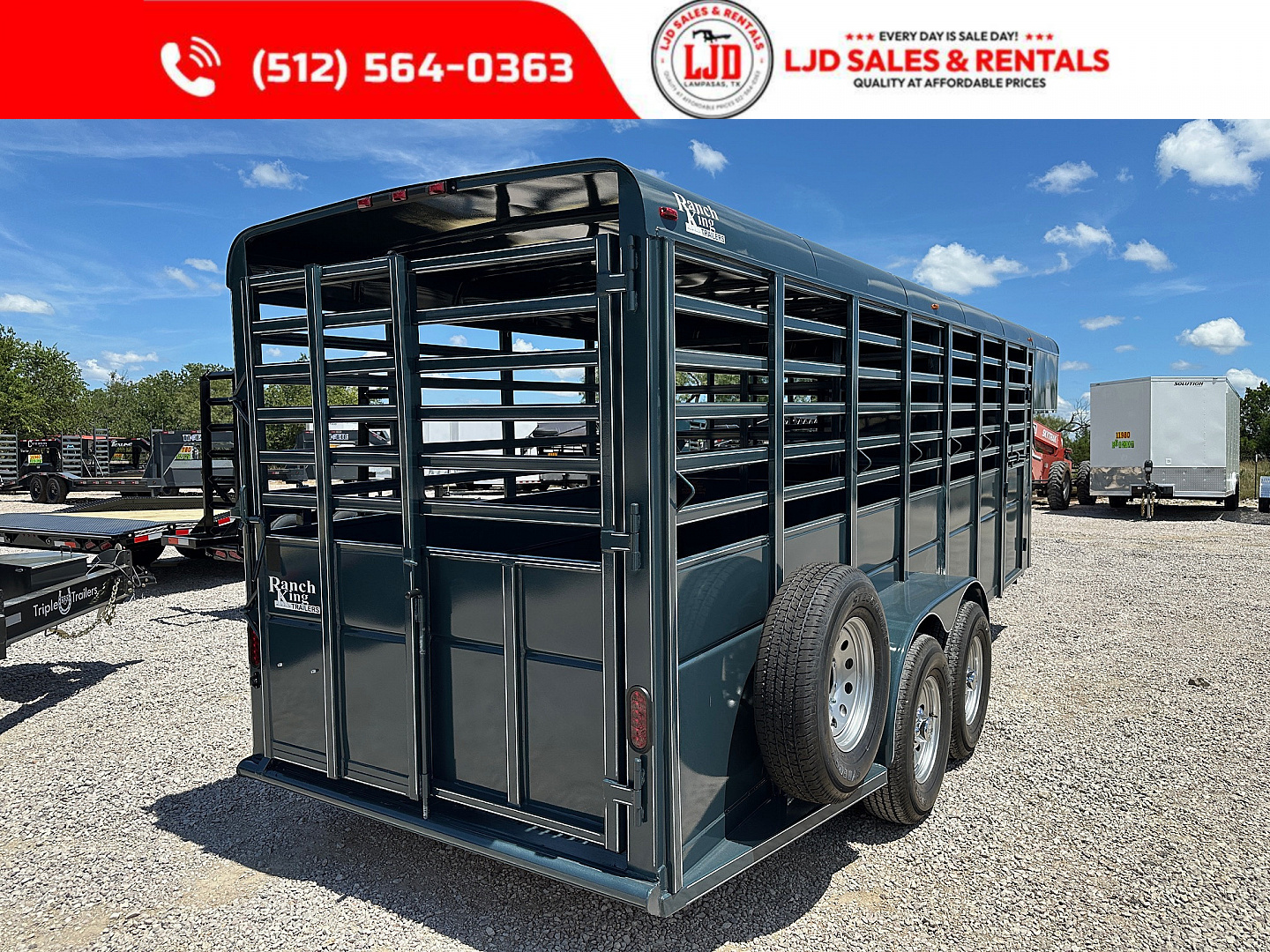 Used 2025 Calico - 20' X 6' X 6'6 - Ranch King Stock Trailer