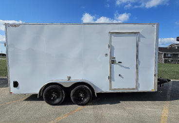 New 2025 H&H Trailers 7x16 HH Series Flat Top V-Nose, 7K Tandem Cargo / Enclosed Trailer