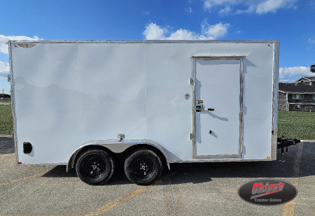 New 2025 H&H Trailers 7x16 HH Series Flat Top V-Nose, 7K Tandem Cargo / Enclosed Trailer