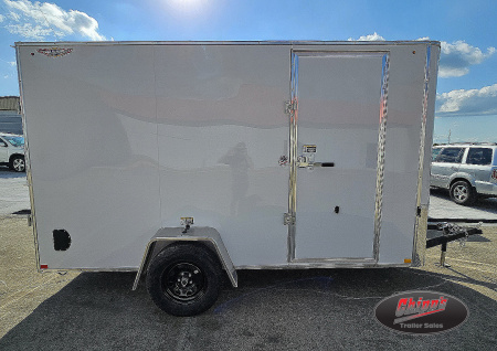 New 2025 H&H Trailers 6x12 HH Series Flat Top V-Nose, 3K Idler Cargo / Enclosed Trailer