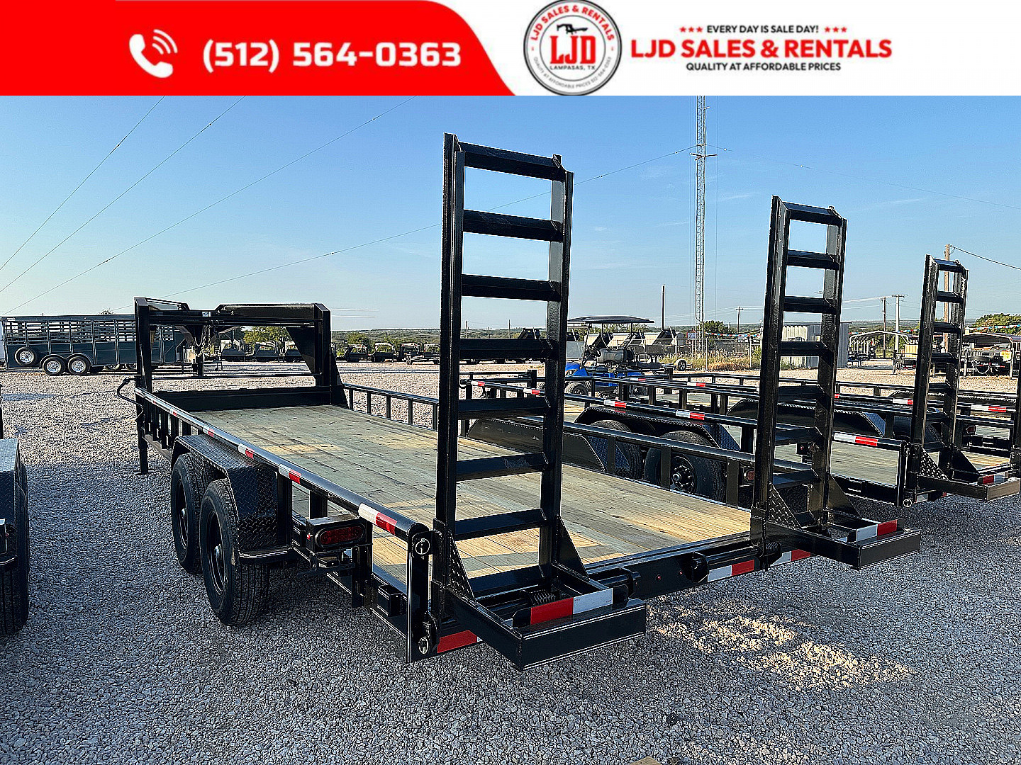 New 2025 Golden Arm 83" x 24' Low Boy Gooseneck Trailer - 14 Ply